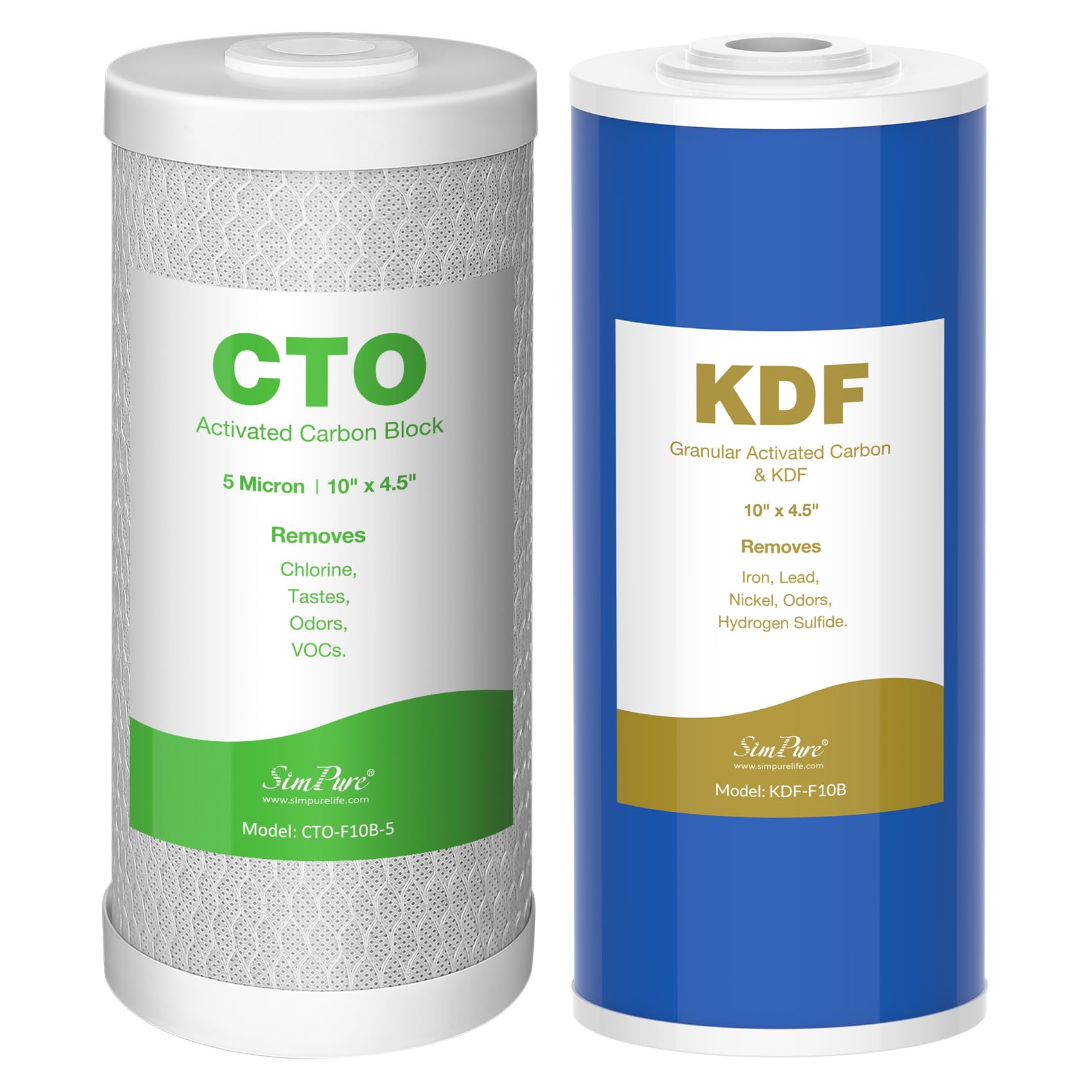 SimPure 2-Stage 10" x 4.5" Whole House Water Filter Replacement