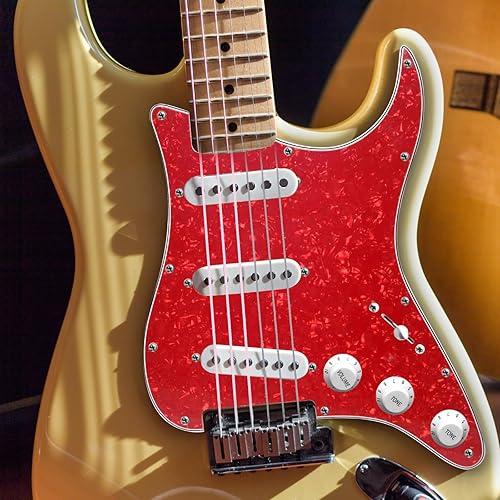 Miniatura 9 de SAPHUE TL Pickguard - Agujero de recogida de bobina individual de 3 capas, agujero de 8 tornillos, placa de rascar para guitarras eléctricas