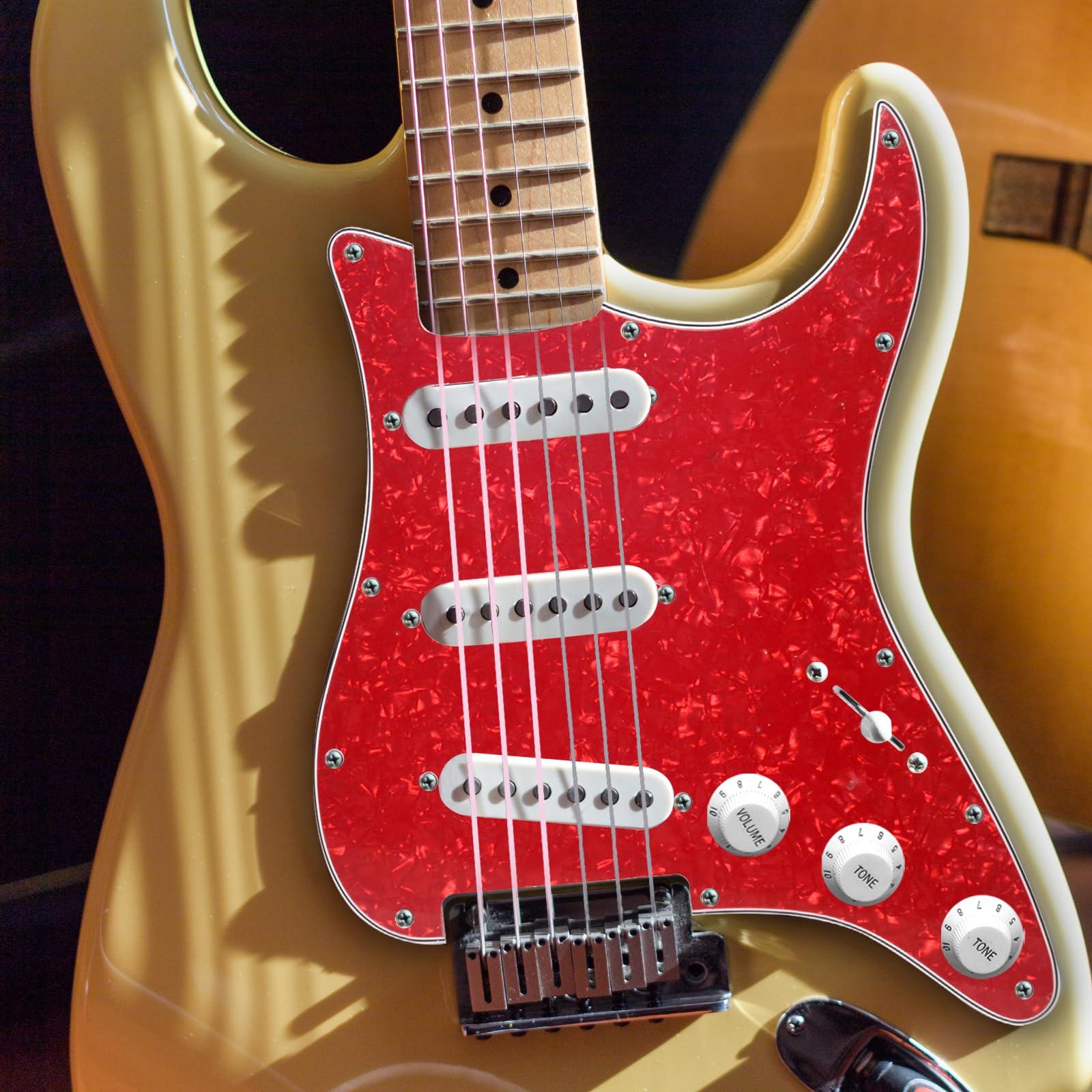 Reverse Bridge Pickup Pickguard KAISH 11 Hole 3D Printed Strat Guitar ...
