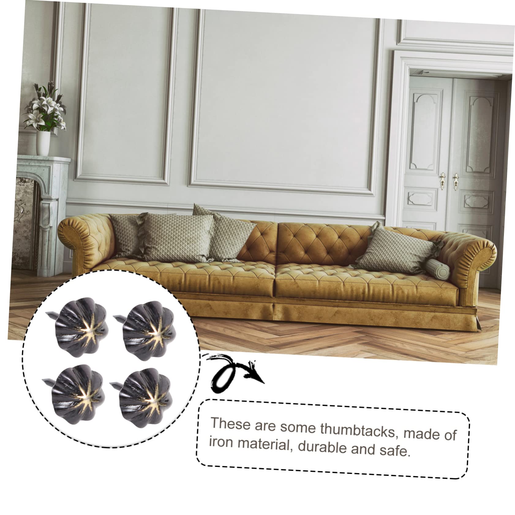 Baluue 400pezzi Chiodi Decorativi Ferro Per Tappezzeria Per Fai Da Te e Decorazione Di Mobili Facile Installazione e Resistente