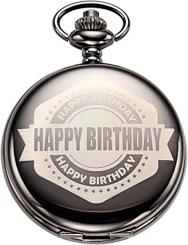 Joyeux Anniversaire Cadeaux Montres De Poche Avec Chaine Pour Femme Wife Fils Maman Papa Mari Fille Amazon Fr Hygiasne Et Soins Du Corps