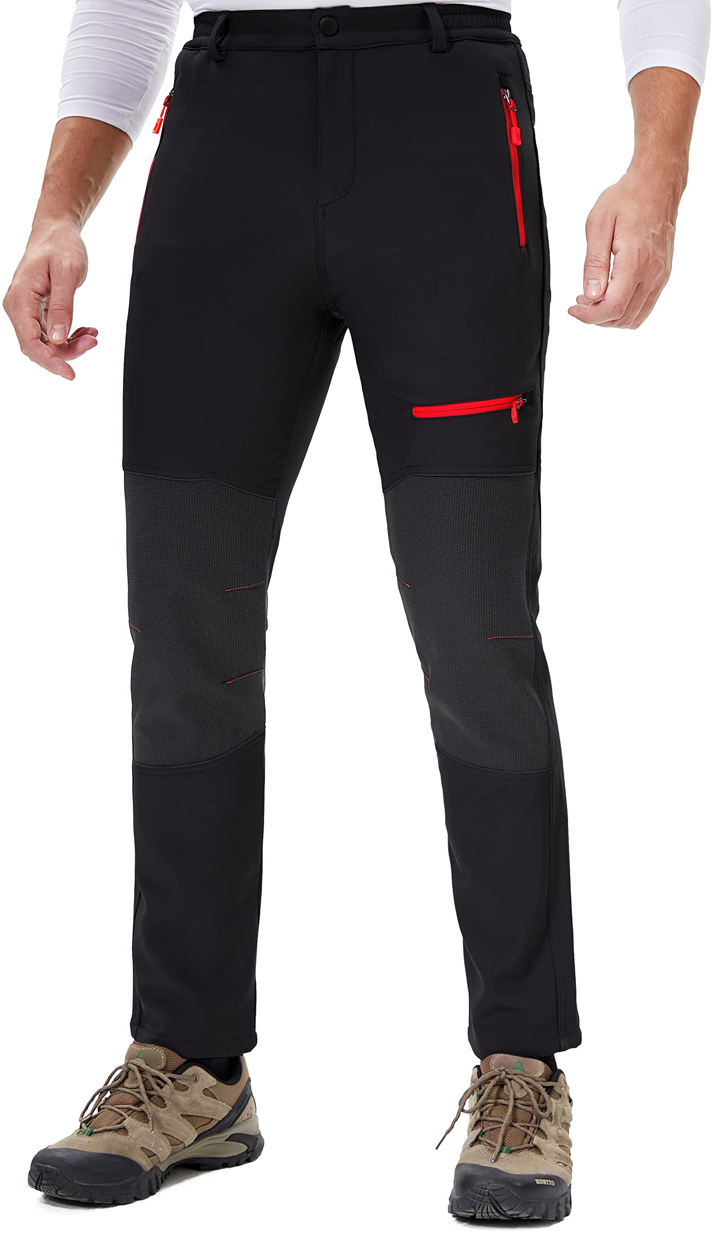 DAFENP Pantaloni Trekking Sci Uomo Invernali Pantaloni da Lavoro Termici Impermeabile Pantaloni Neve Softshell Montagna Escursionismo Caldo All'aperto