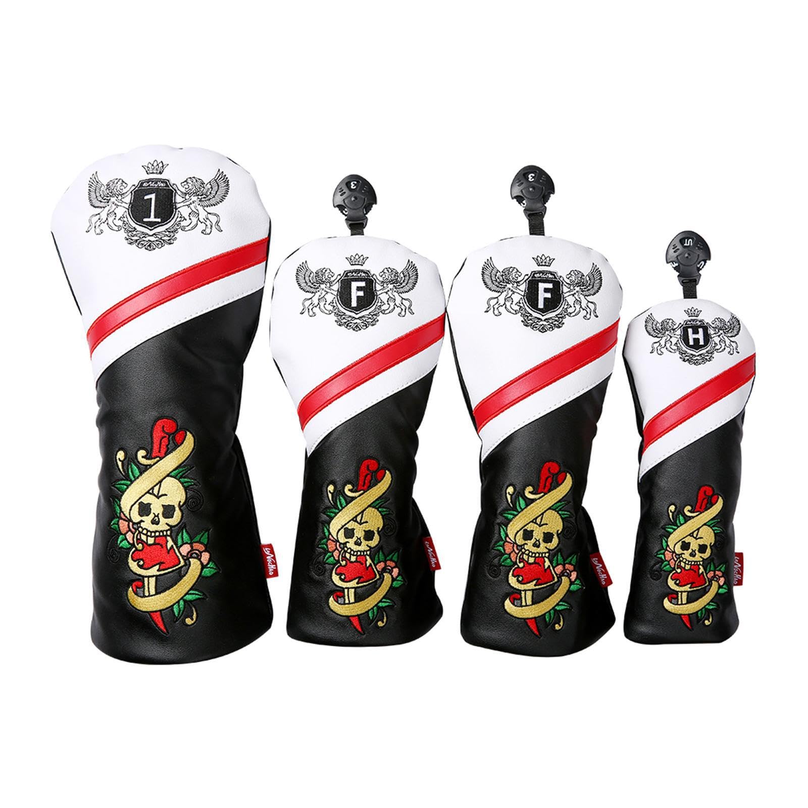 Couvre-Clubs de Golf durables, Couvre-Bois de Golf Uniques en PU, Accessoires de pour golfeurs, Cadeaux pour golfeurs, protège-têtes de Bois.