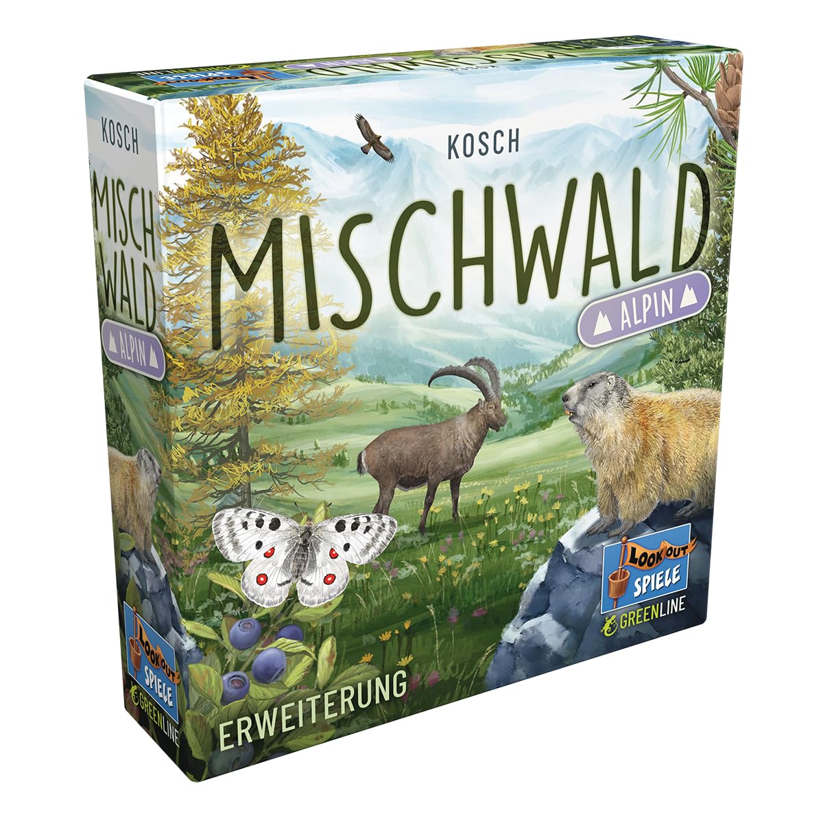 Lookout, Mischwald – Alpin, Erweiterung, Familienspiel, Kartenspiel, 2-5 Spieler, Ab 10+ Jahren, 60 Minuten, Deutsch