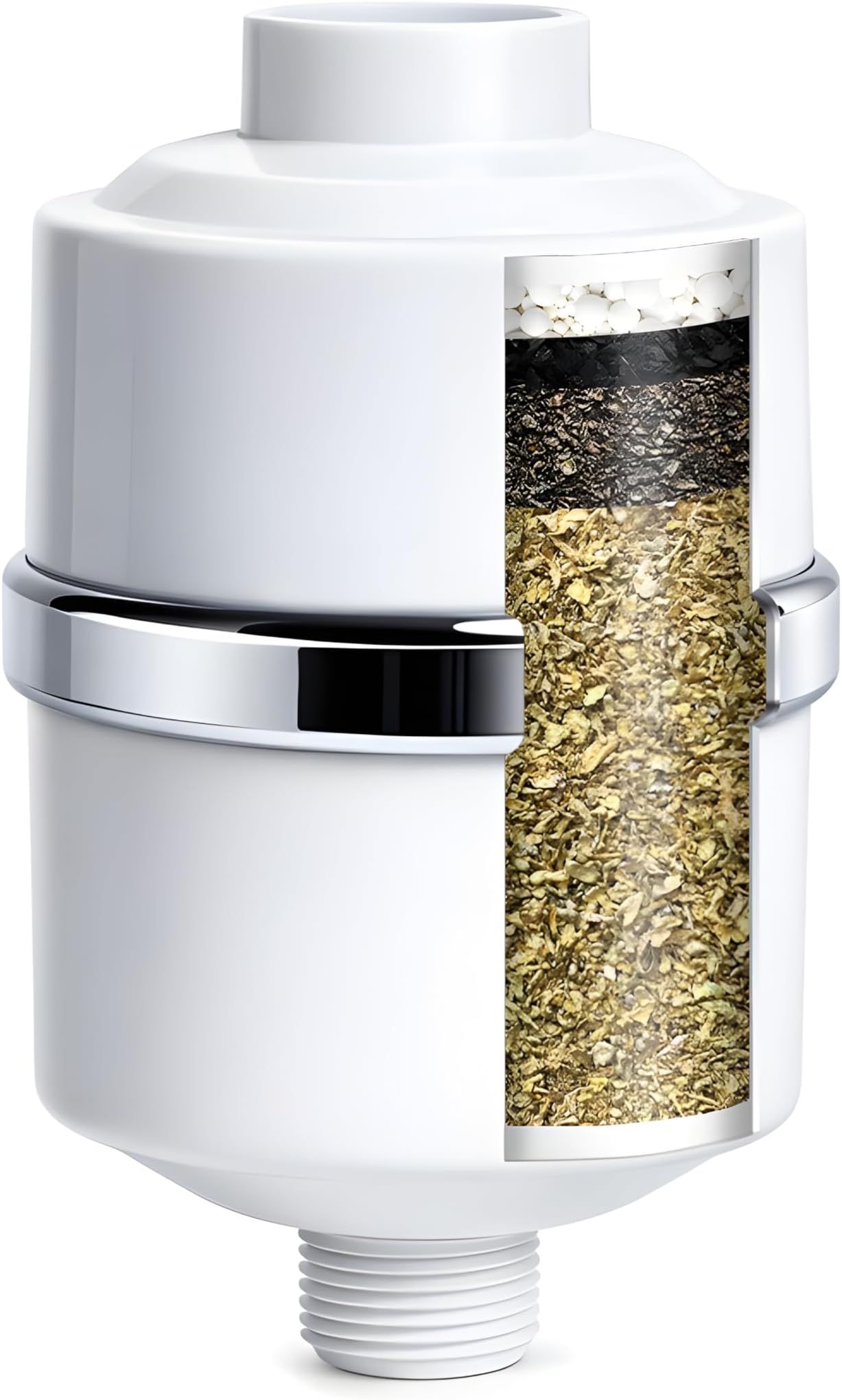 Crystal Quest Premium Shower Filter - White - Advanced Multi Stage Filtration for Cleaner Water - Removes Chlorine, Heavy Metals - Promotes Healthier Skin, Softer Hair - Lasts up to 12 Months