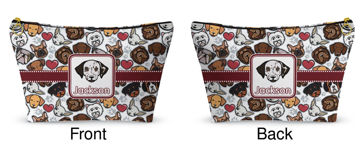 Personalized Dog Faces Makeup Bag - Large - 12.5"x7"