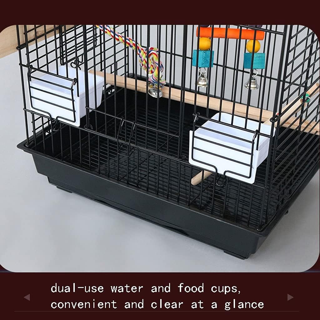 Large Parrot Bird Cage Metal Cage Top Parrot Stand Large Pet Toy with Feeder Suitable for Large Birds, Parakeets, Canaries Bird Cage,