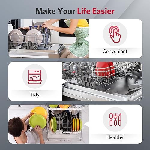 Miniatura 6 de W10195416 - Ruedas para lavavajillas, estante inferior compatible con Kitchenaid Whirlpool Maytag Kenmore, piezas de repuesto para lavavajillas