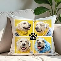 Vista 8 de Almohada personalizada con imagen y texto, incluye inserto, almohada de fotos personalizada de doble cara 5 tamaños y 10 colores opcionales