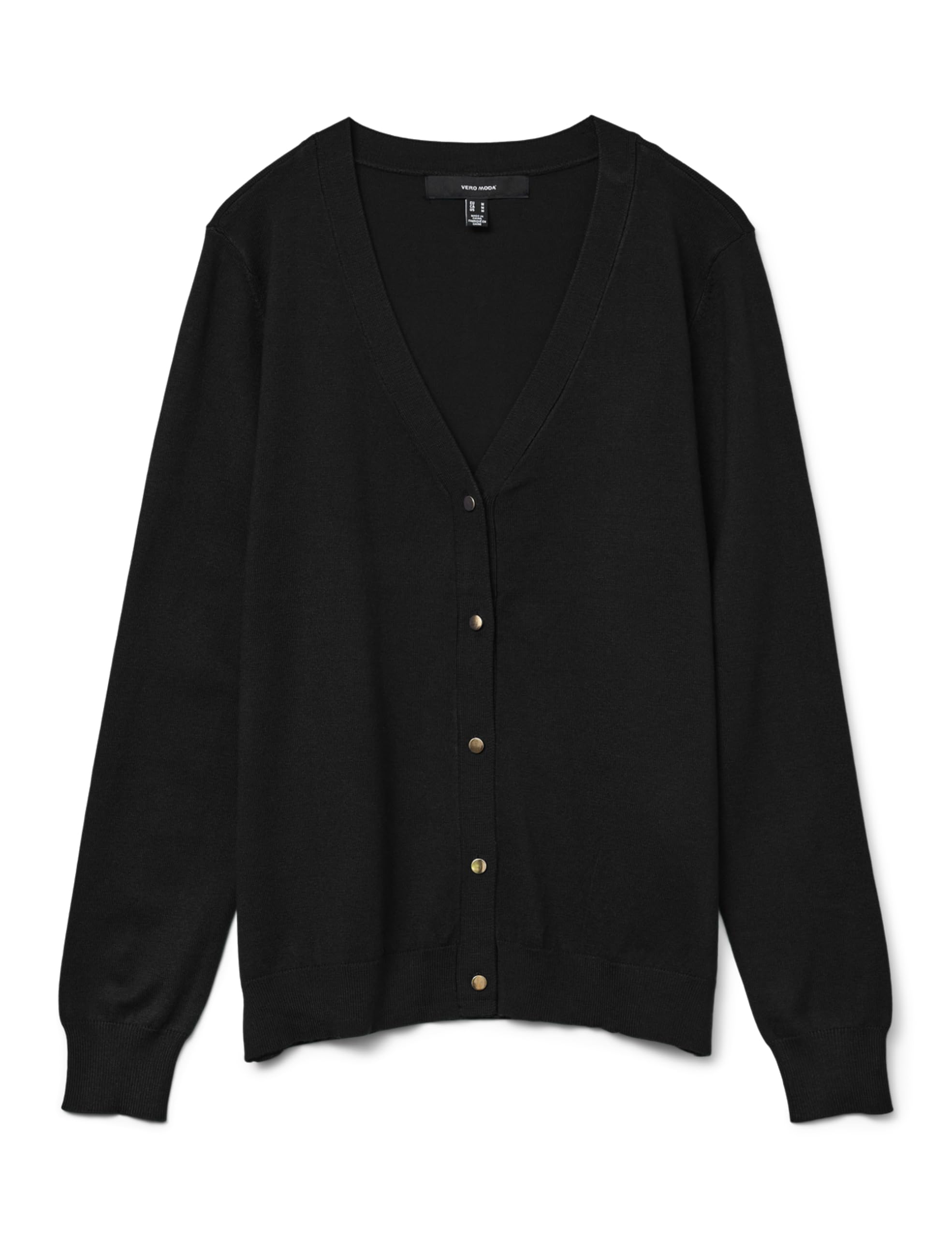 VERO MODA Female Cardigan VMSILJE Cardigan, Black, XS