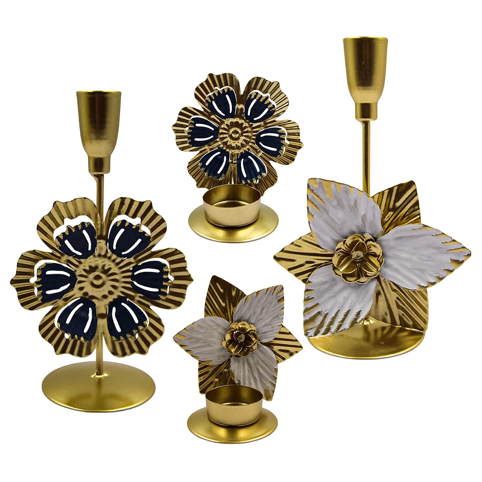 4PCS Flower Candlestick Holders