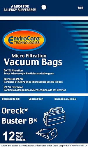 Miniatura 4 de EnviroCare Bolsas de vacío de repuesto hechas para adaptarse a las aspiradoras Oreck Super-Deluxe Compact y Buster B, paquete de 12