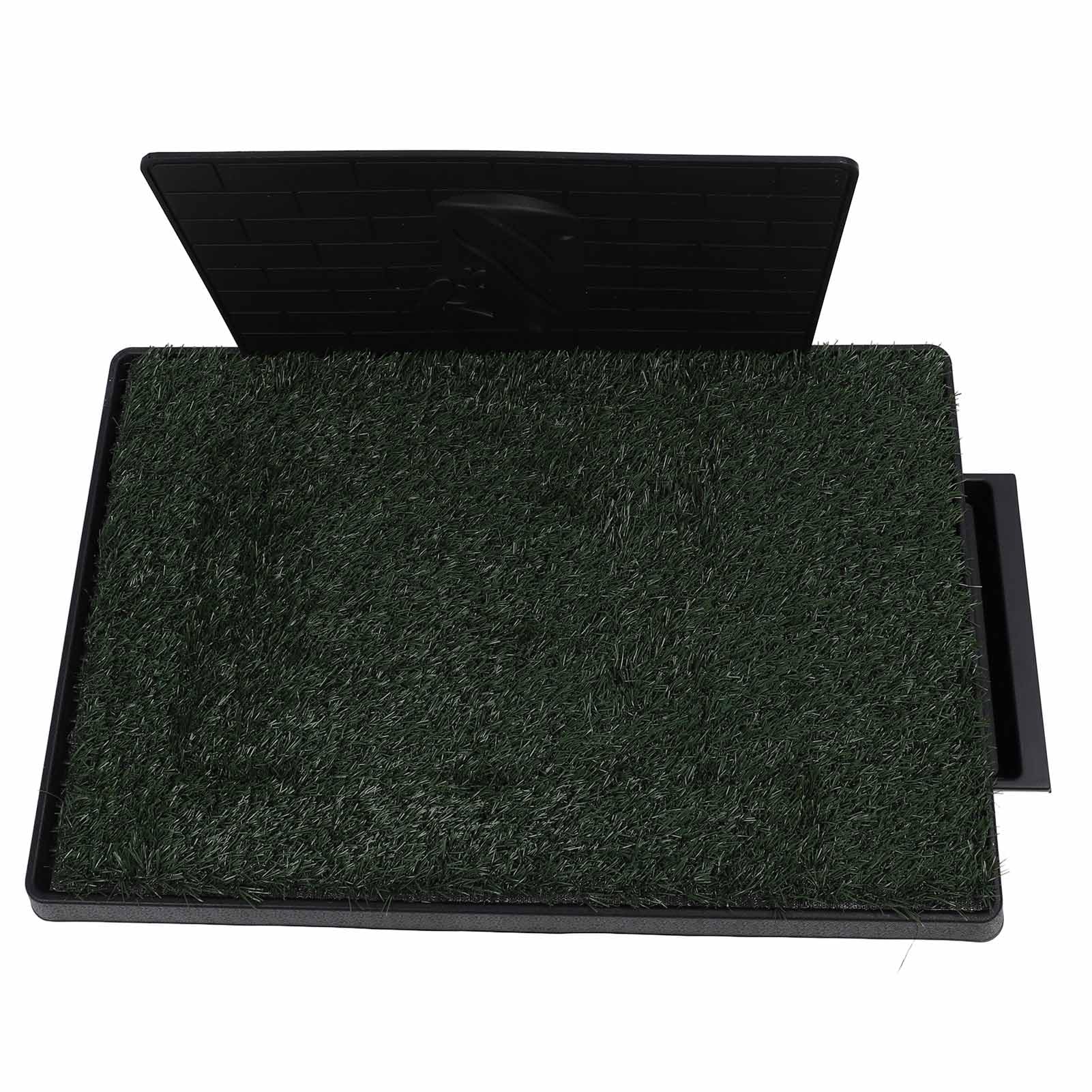 Qcwwy Orinal con Parche de Hierba para Perros, Césped de Baño para Perros de Entrenamiento, Reutilizable, Artificial, Lavable, con Deflector de Orina y Bandeja para Perros (Tamaño