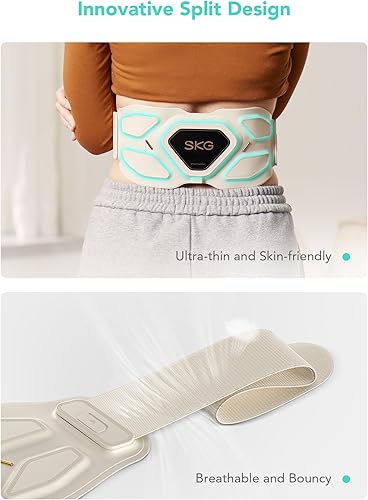 Miniatura 7 de SKG Masajeador de espalda baja para aliviar el dolor de tejido profundo, regalos de Navidad para hombres y mujeres, almohadilla térmica inalámbrica