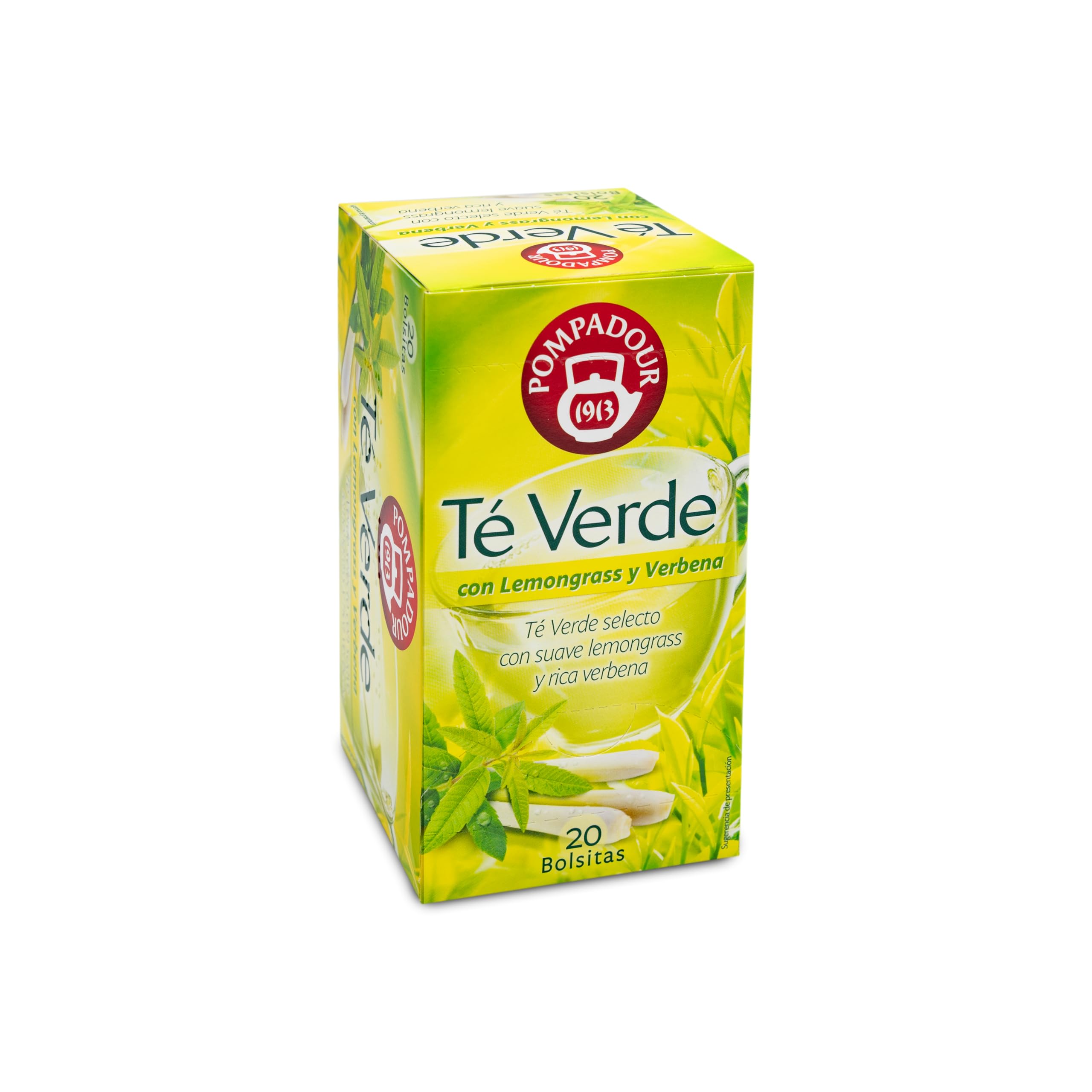 Pompadour Té Verde con Lemongrass y Verbena - 20 bolsitas