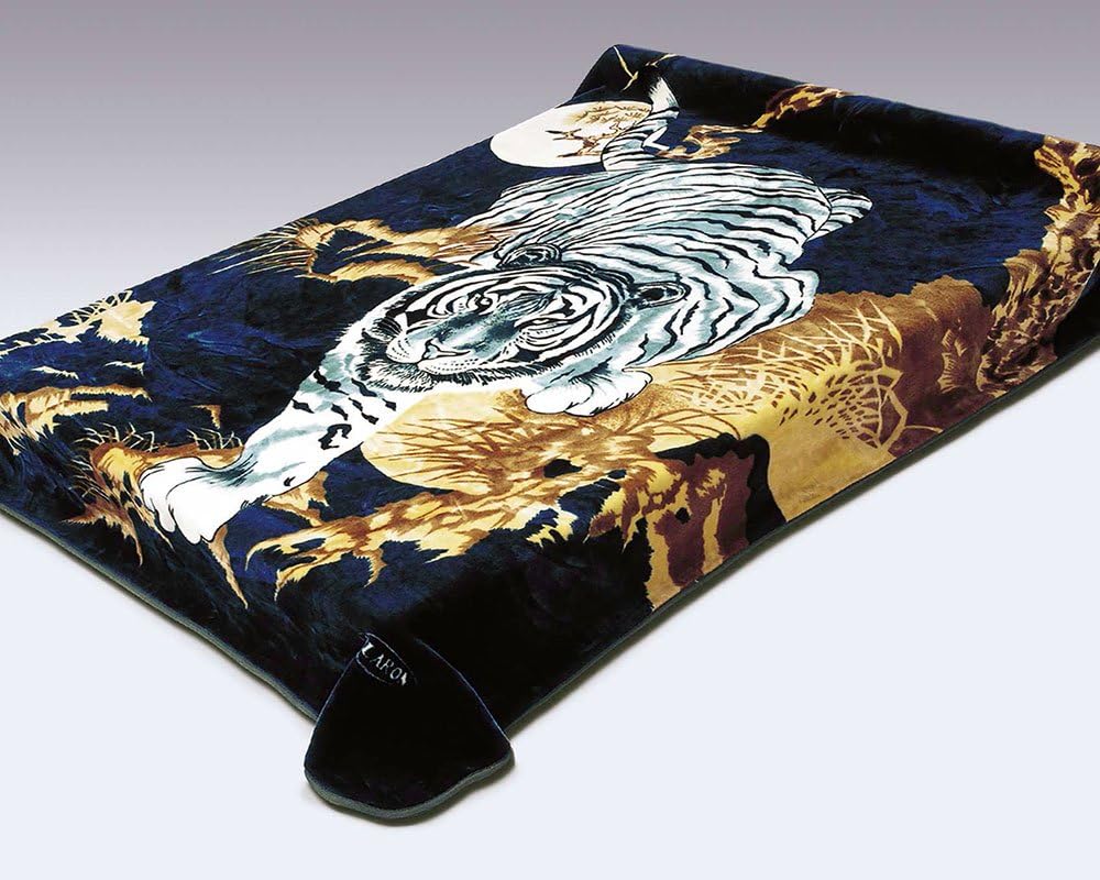 Solaron BM71 King Size Blanket Blue Tiger