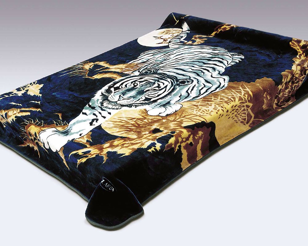 Solaron BM71 King Size Blanket Blue Tiger