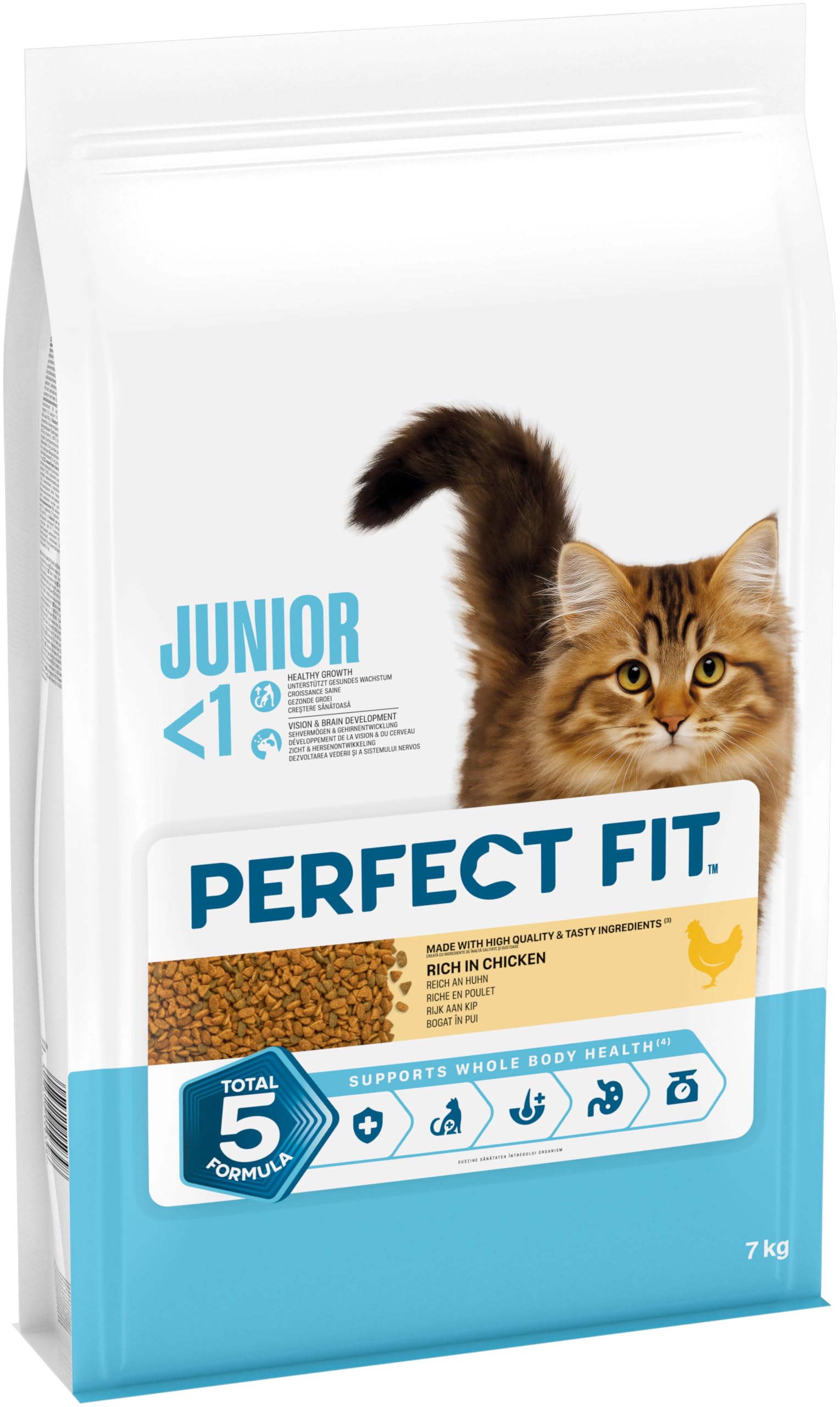 PERFECT FIT Junior <1 Trockenfutter für Katzen 7 kg Huhn
