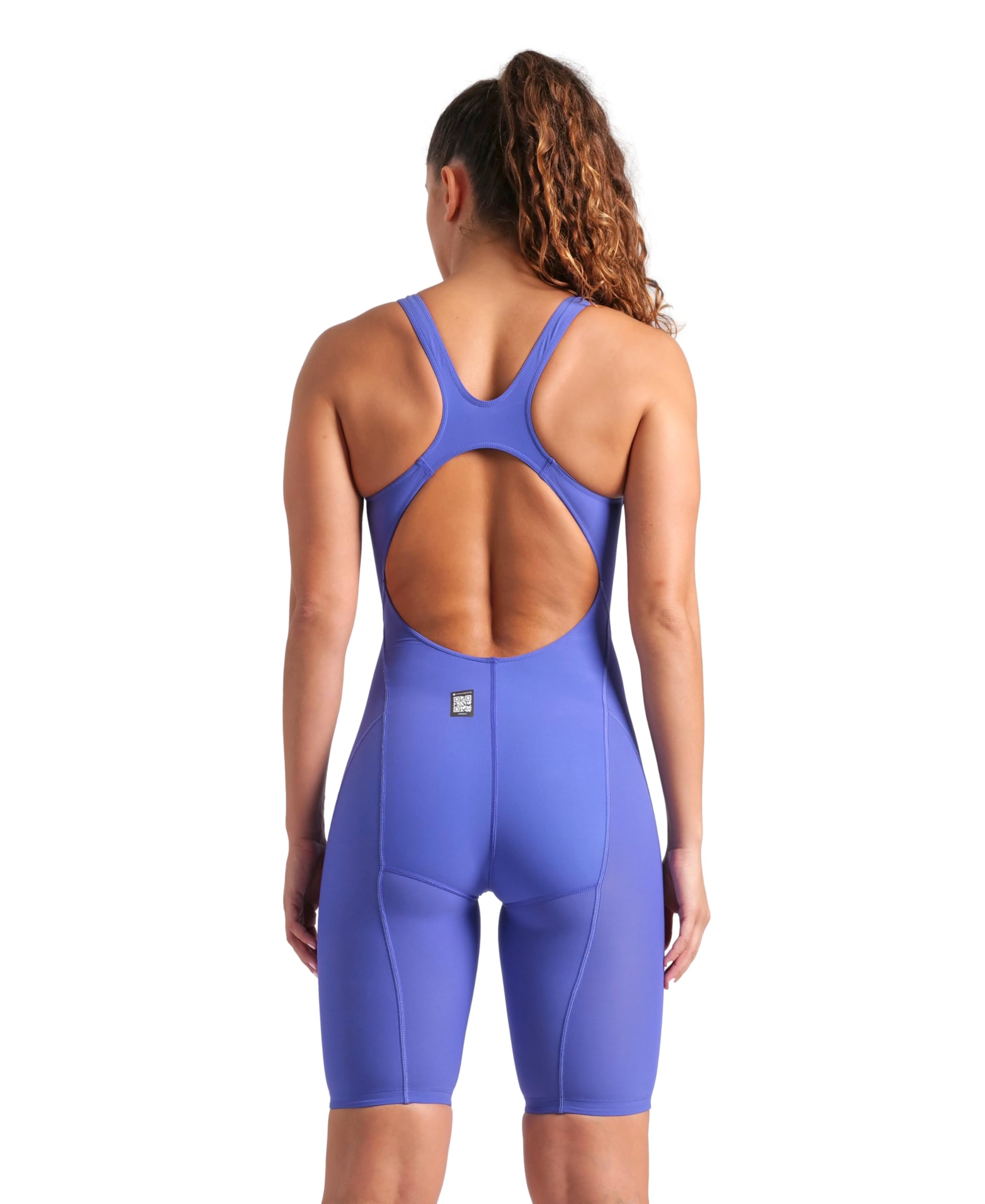 ARENA Powerskin Impulso Open Back Women's Competition Racing Swimsuit Full Body Short Leg Kneeskin One Piece Athletic Tech Swim Suit, Future Dusk, US Size 26