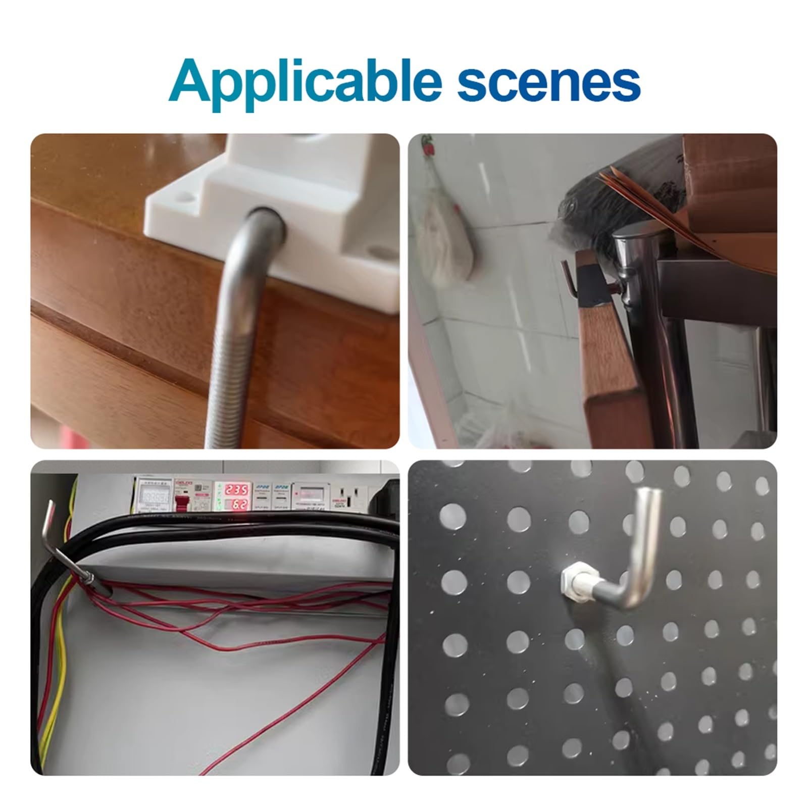 INCREWAY Lot De 60 Vis à Crochet En L, Crochets En Forme De L, Vis Autotaraudeuses En Acier Au