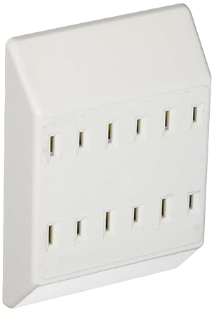 Pass & Seymour 1746WCCC4 Polarized 6 Outlet Tap, 125V, 15-Am