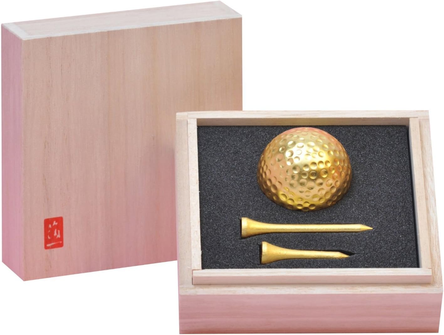 Amazon.co.jp Hakuichi Golf Ball & Tee Set, Single, Gold, Ball