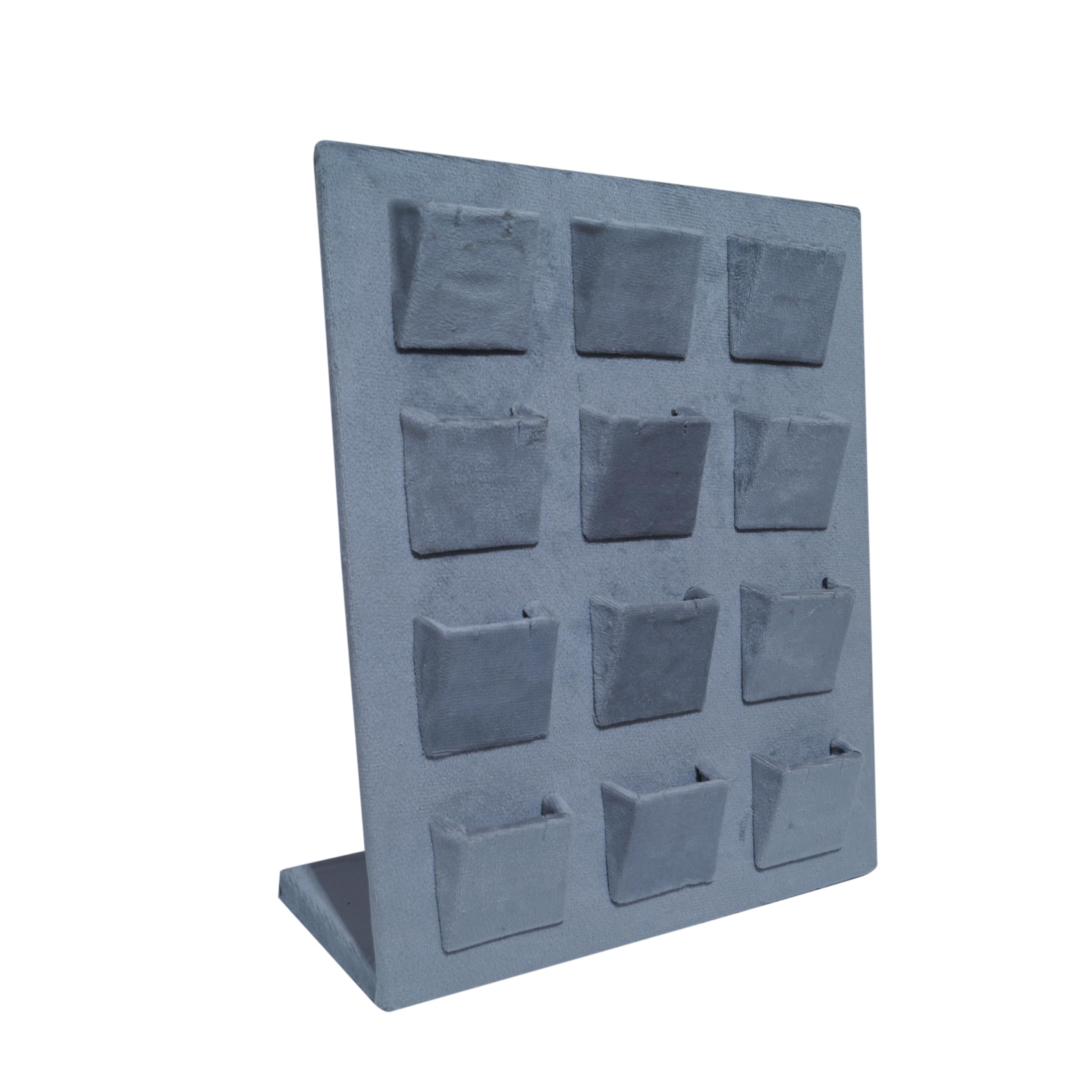 Arah Jewels Gray Velvet Earring Stand