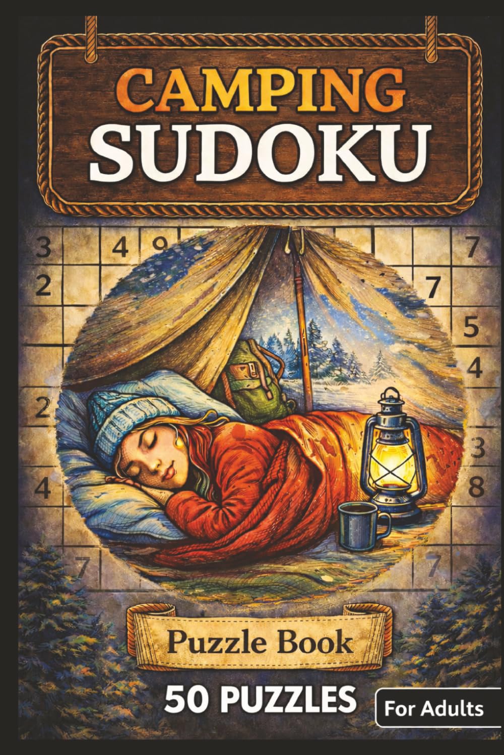 Camping Sudoku Puzzle Book: 50 Camping-themed sudoku puzzles with fun outdoor facts. Relaxing brain games for teens, adults & seniors