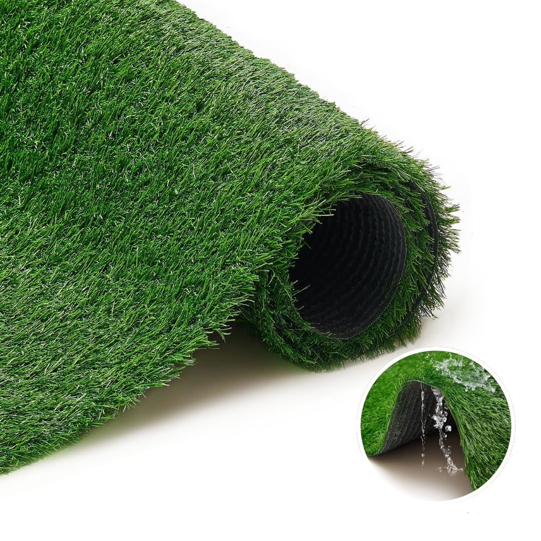 TAPISO Canyoo Rasenteppich Kunstrasen Grün - Höhe:30 mm Meterware für Garten Balkone Terrassen Wintergärten 400 x 350 cm