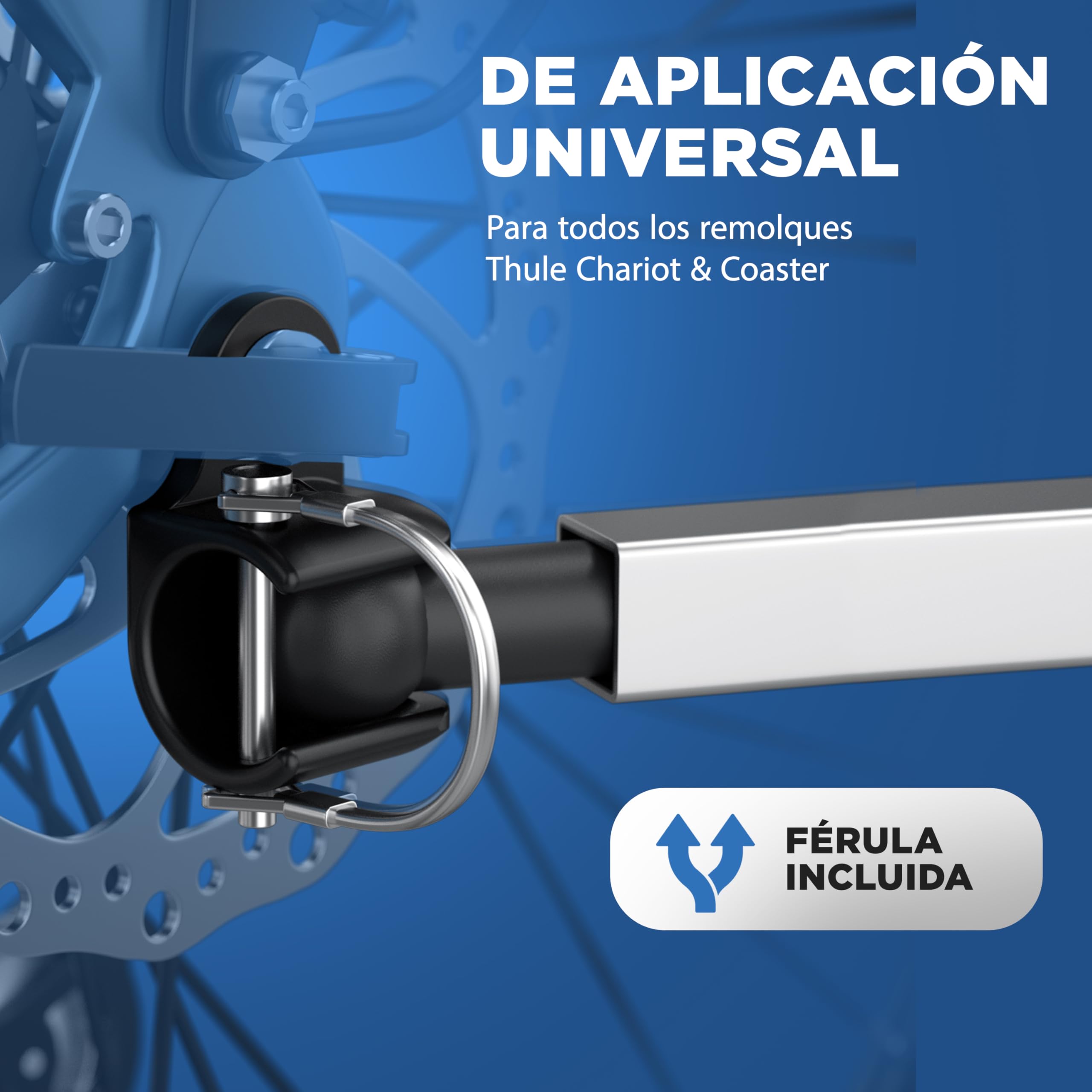 Enganche para Remolque LAINFELD para Thule Chariot & Coaster | Enganche para Remolque de Bicicleta con Pasador de Seguridad Incluido | Montaje Sencillo y rápido en la Bicicleta