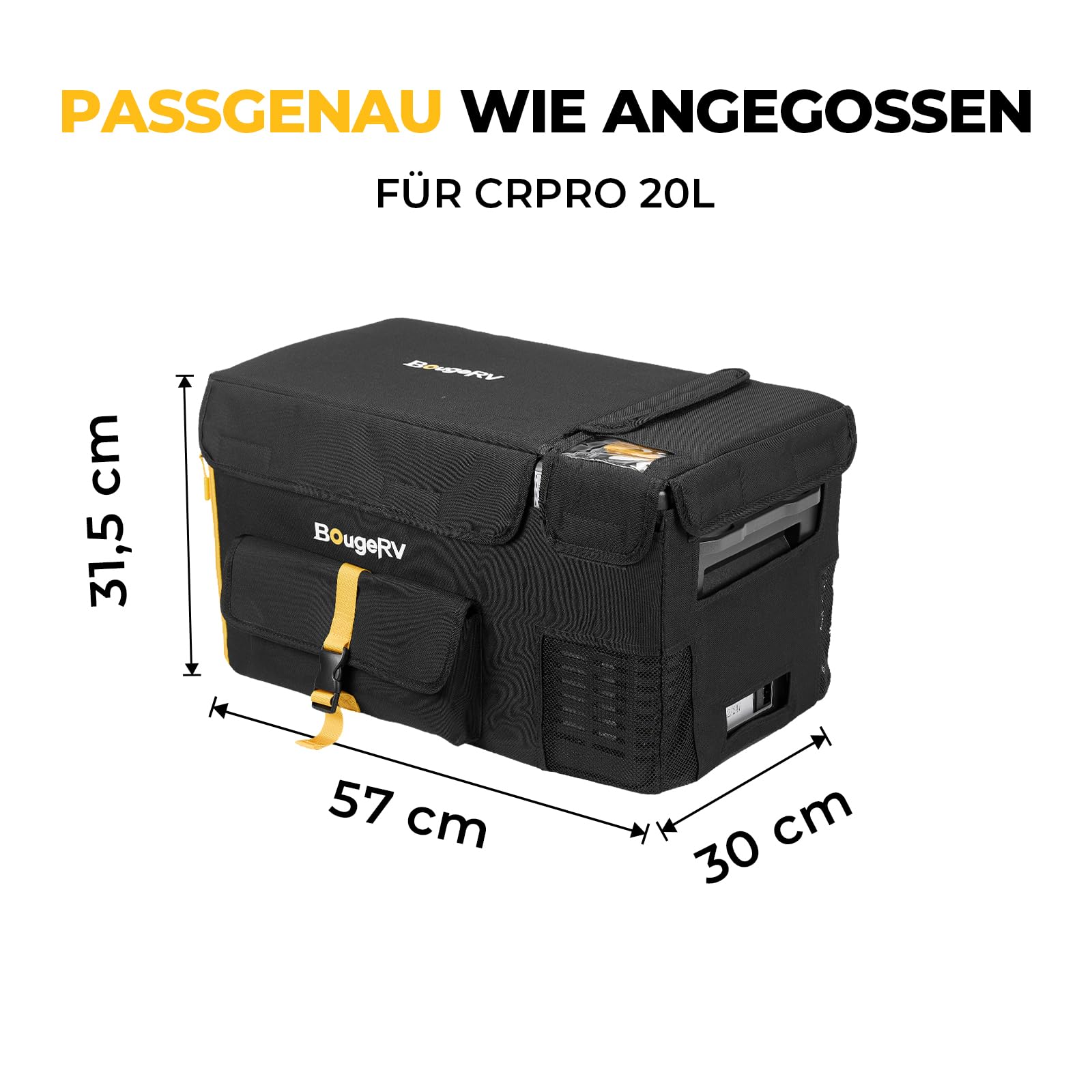 BougeRV Wasserfest und Isoliert Schutzhülle für CR PRO Kühlbox, 600D Oxford