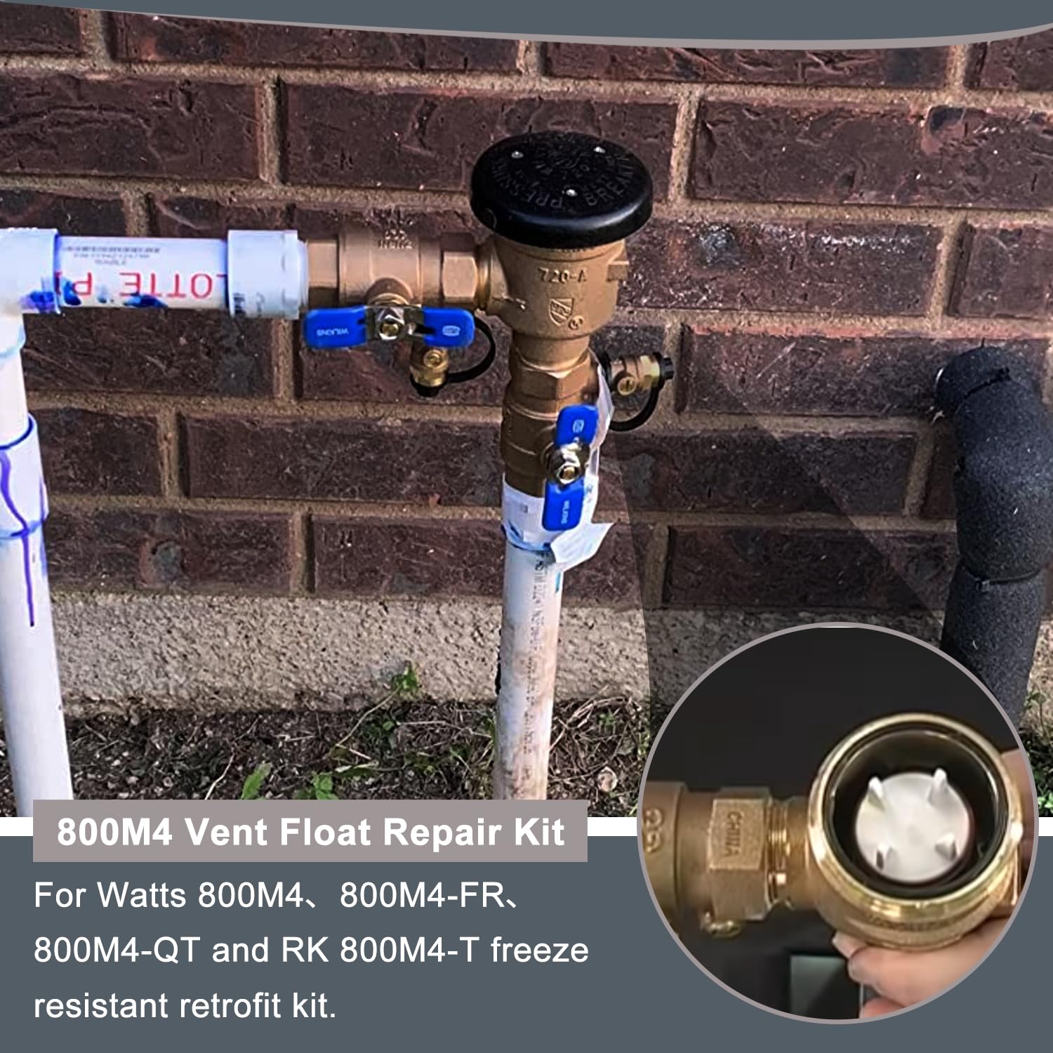Watts 800QT Backflow Valve Vent Float Repair Kit (800M4) - Replacement For Leaking Or Damaged Floats