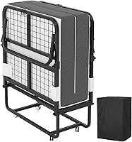 Vista 1 de Folding Bed with Mattress - Portable Foldable Roll Away Adults Bed for Guest, 5-Inch Thick Luxurious Memory Foam, Space Saving Fold Up Bed with Dust