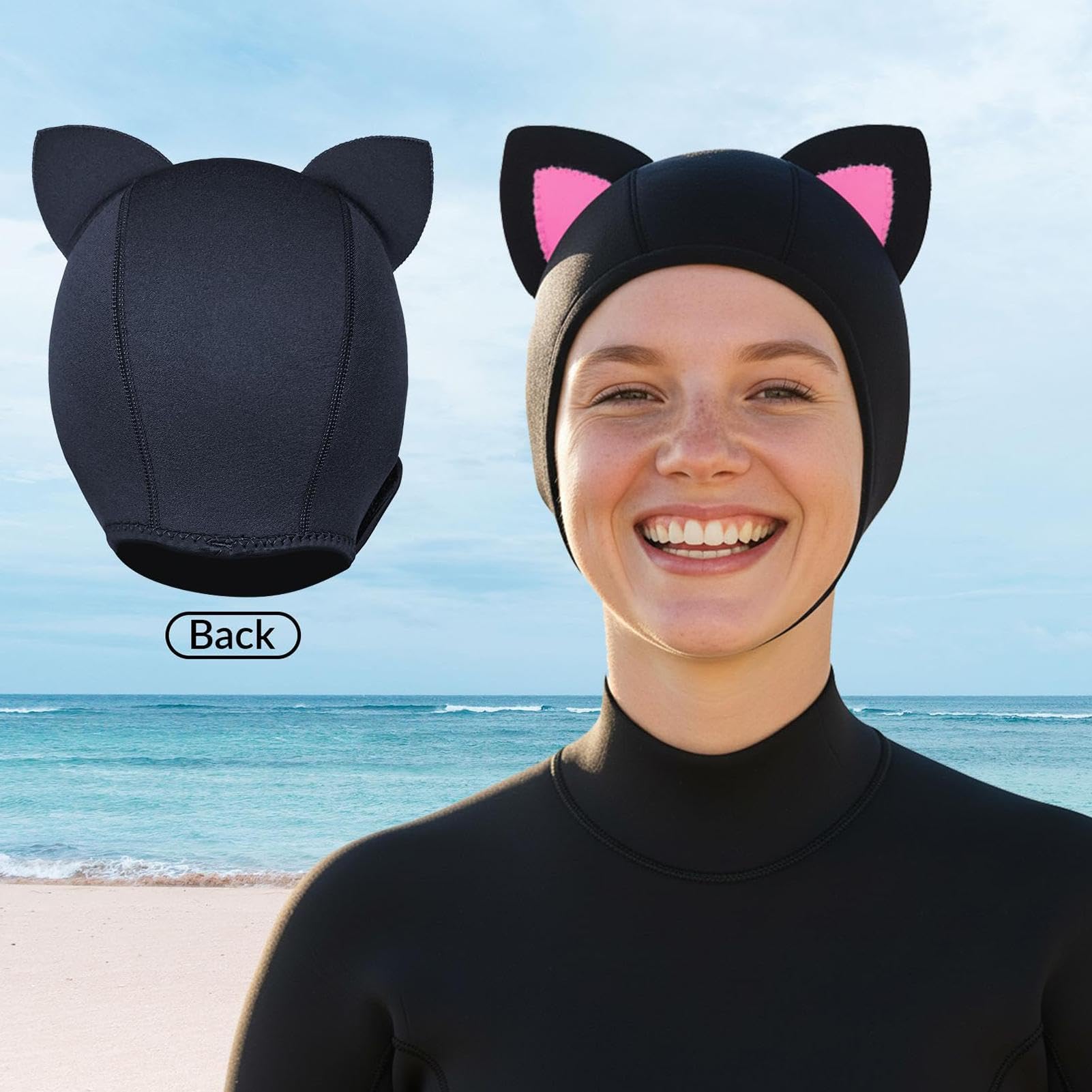 Gorro de Neopreno para Natación Cubrecabeza Térmico para Surf | Capucha para Deportes Acuáticos para Snorkel, Natación, Surf, Piragüismo, Kayak, Mujeres Adolescentes