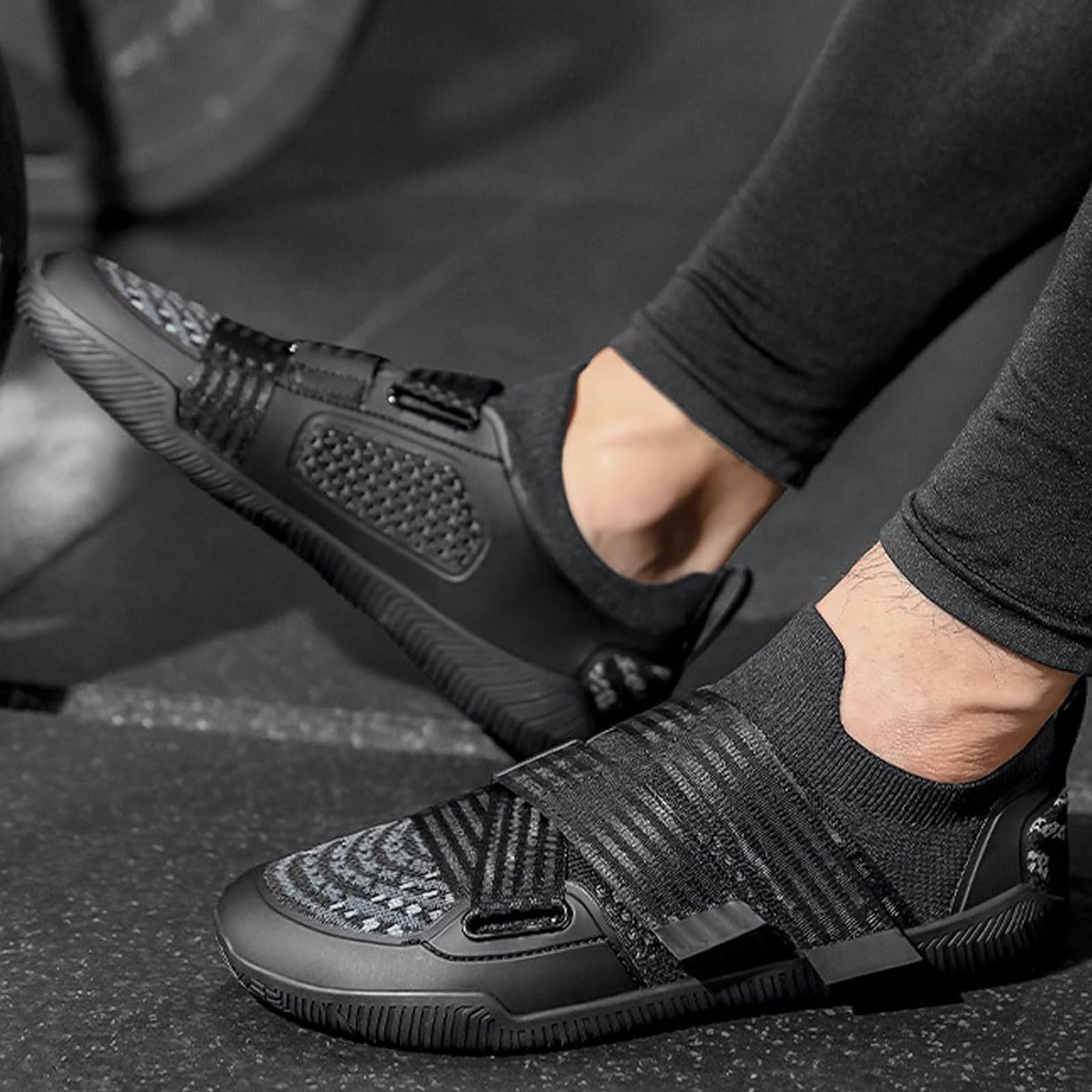 Męskie buty sportowe Barefoot Stability Strap, Męskie buty do martwego ciągu, z gumową, antypoślizgową podeszwą, do podnoszenia ciężarów i przysiadów