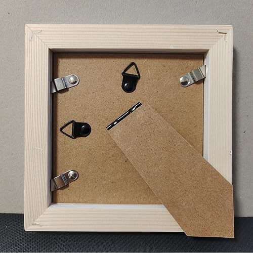 Miniatura 4 de ZXT-parts Marco de fotos de 4 x 4 pulgadas, cuadrado pequeño, marco de madera maciza, panel de vidrio real, exquisita mano de obra. Colocado en la