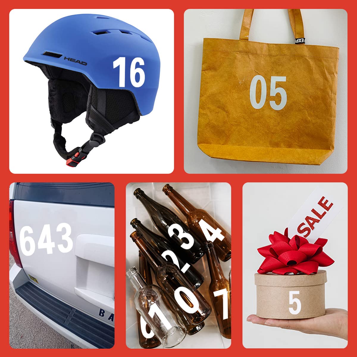 Lot De 6 Feuilles D'autocollants Réfléchissants En Vinyle Imperméable