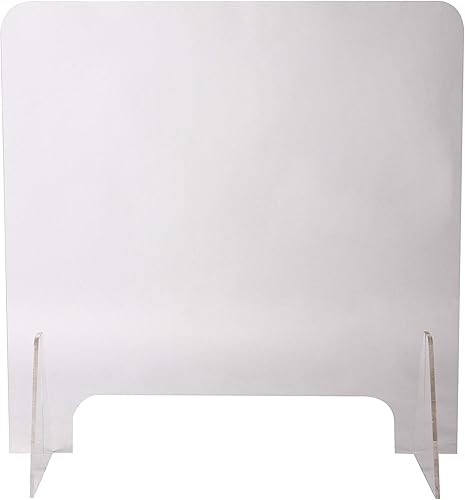 Mind Reader Protector acrílico para tartas de escritorio, panel protector transparente para cajeros, recepción, estaciones de cheque, 30 x 30