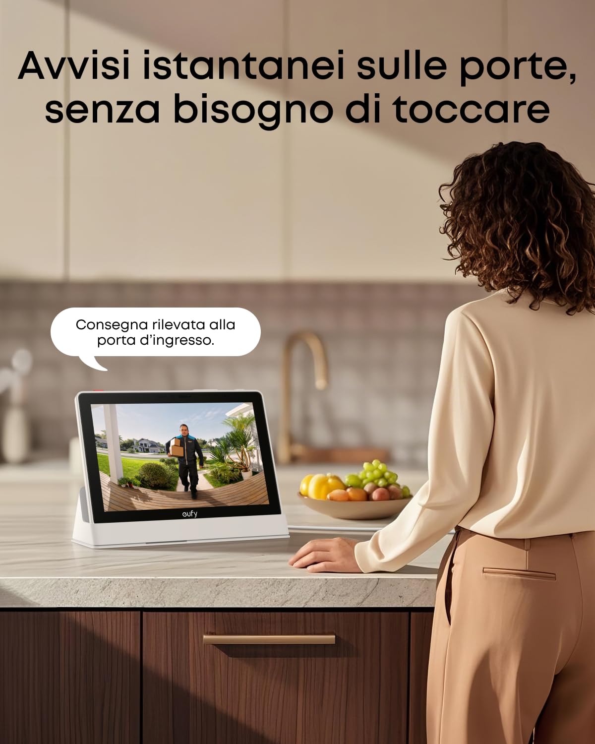 eufy Smart Display E10, telecamera wi-fi esterno senza fili, nessun costo mensile, memoria espansa, compatibile crittografia standard militare