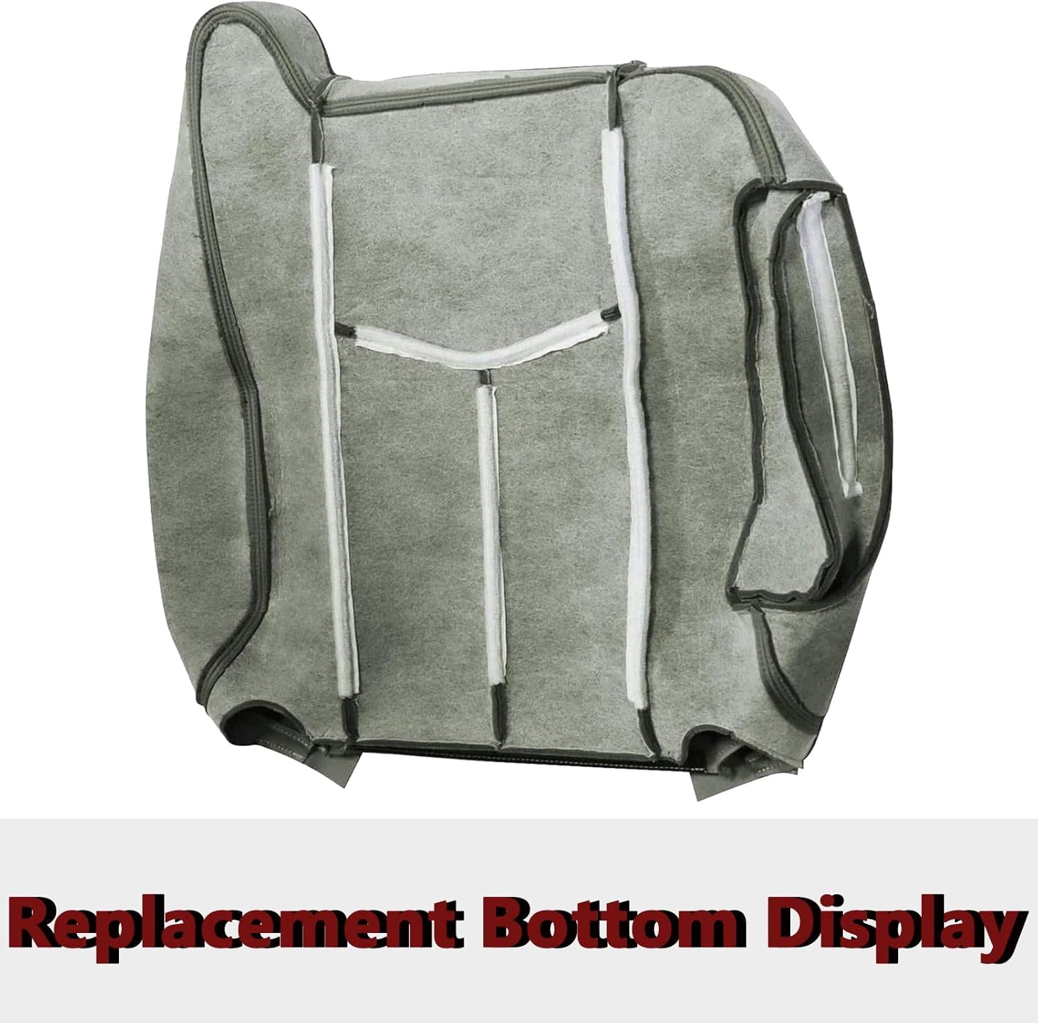 SecosAutoparts Driver Top Lean Back Leather Seat Cover Medium Neutral Tan# 522 Compatible with Chevy Avalanche Silverado Compatible with GMC Sierra 1500 2500 3500 HD 2003 2004 2005 2006 2007