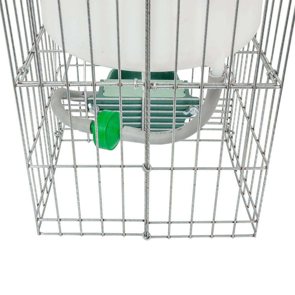 Automatische Hühnertränke Metall 20 Liter - Wasserspender mit Filtersystem - Trinkbrunnen für Tiere - Ideal für Hühner, Gänse, Enten - Leichte Reinigung - Selbstbefüllende Geflügeltränke