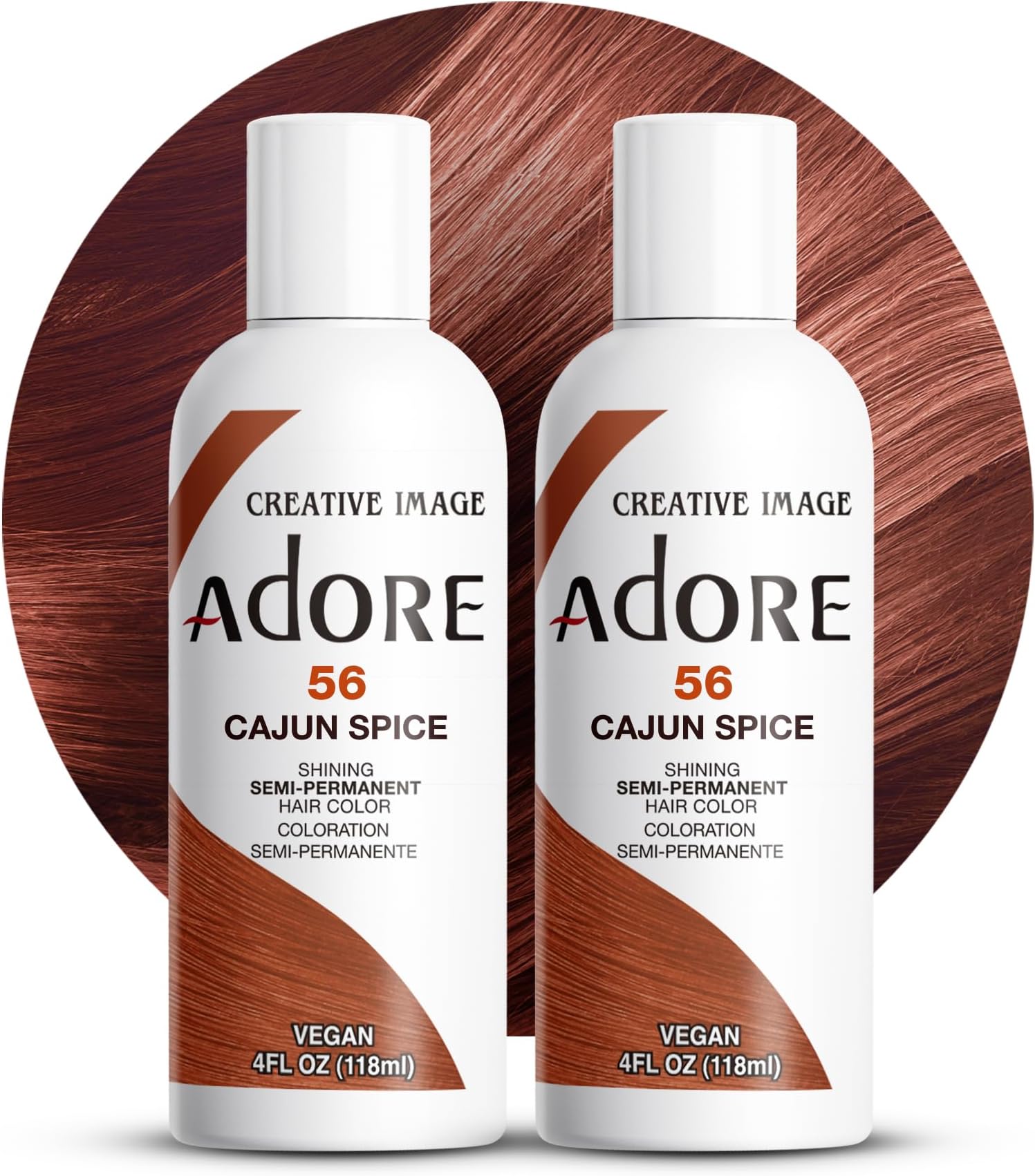 Adore Semi-Permanent Haircolor 056 Cajun Spice 4 Ounce (118ml) (2 Pack)