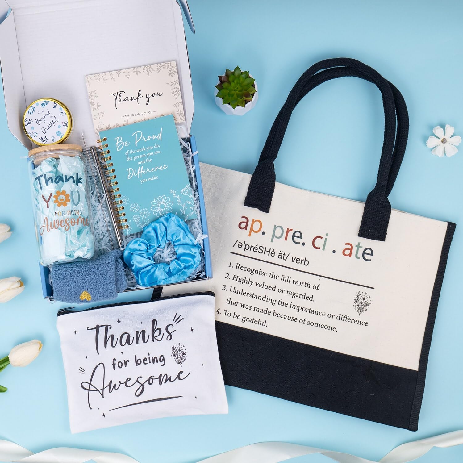 Thank You Gifts For Women, Administrative Professional Day Gifts, Employee & Teachers Appreciation Present, Thank You Gift Basket For Dental Assistant, Principal, Secretary, Social Worker, Coworker - 3