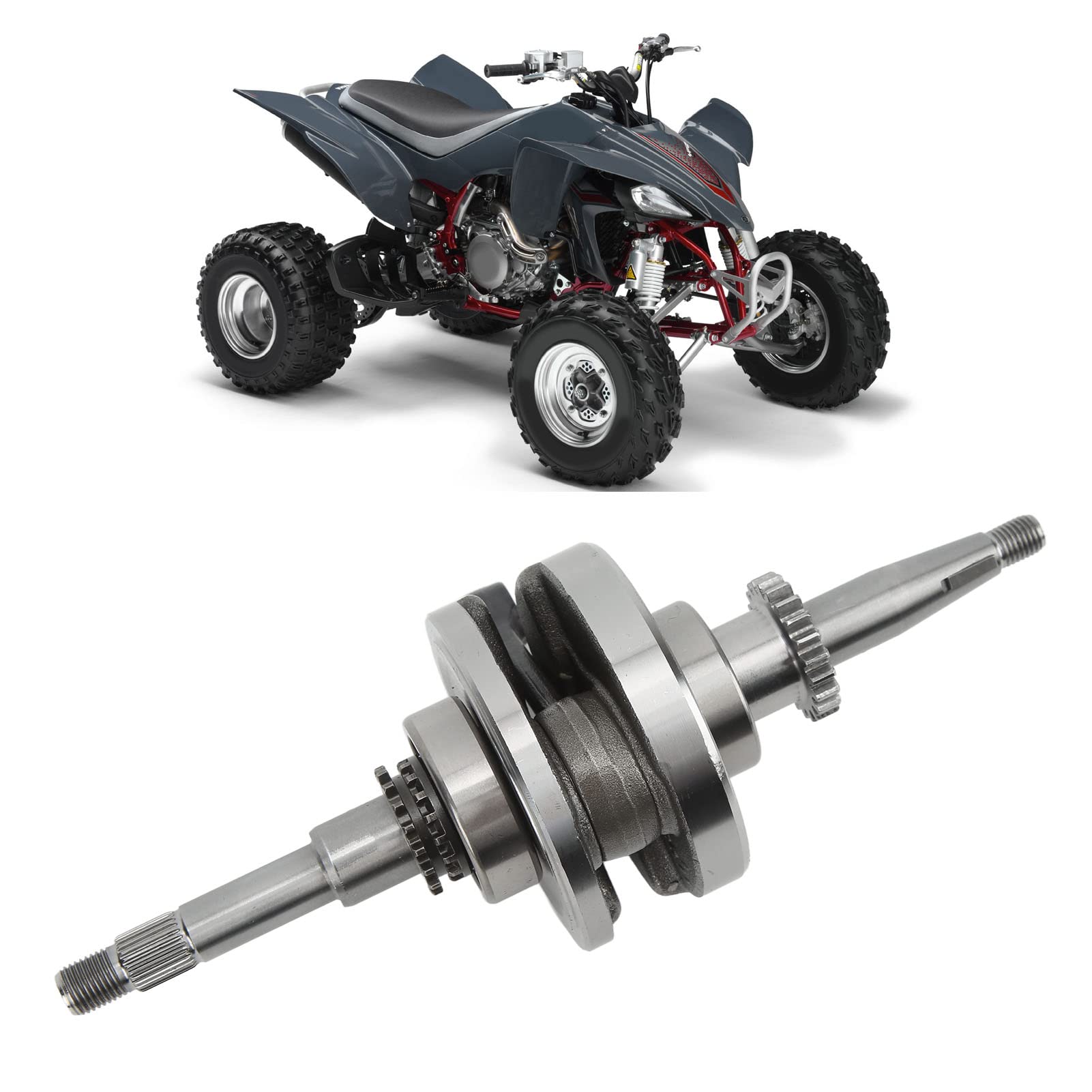 Pilipane Gruppo Albero Motore 22T Albero Motore Scooter in Lega di Alluminio per Motori ATV 50cc 60cc 80cc 4 Tempi GY6 QMB139, Gruppo Albero Motore di Collegamento,