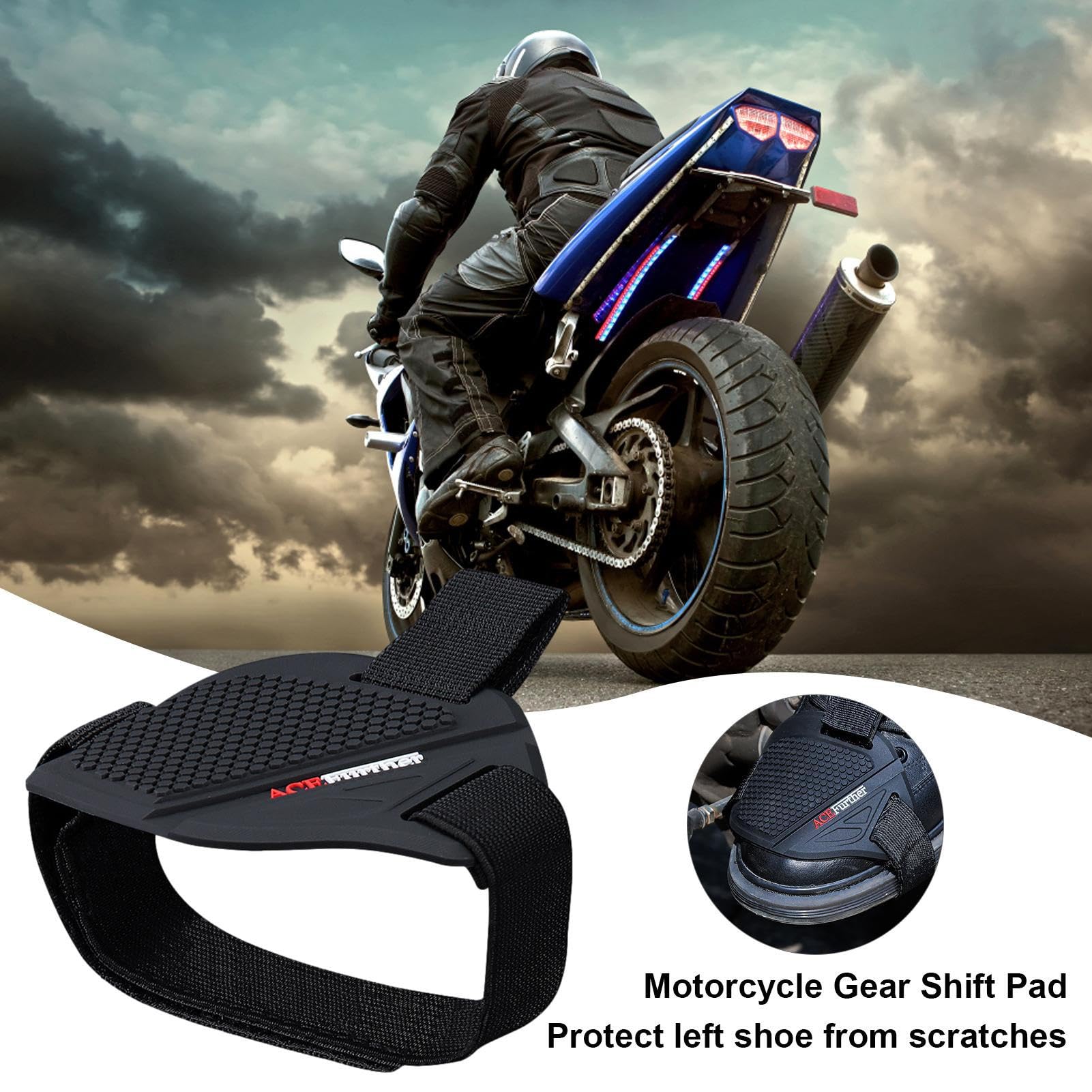 Copriscarpe per cambio moto, in gomma, protezione per scarpe da equitazione, stivali | nero con design elegante, protezione antiscivolo per moto, scarpe sportive, escursionismo, protezione quotidiana