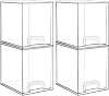 Vtopmart 4 Pack Clear Small Stackable Storage Drawers, Acrylic Bathroom Makeup Organiser, Plastic Storage Box For Vanity, Under Sink, Kitchen Cupboard, Pantry, Home Organization