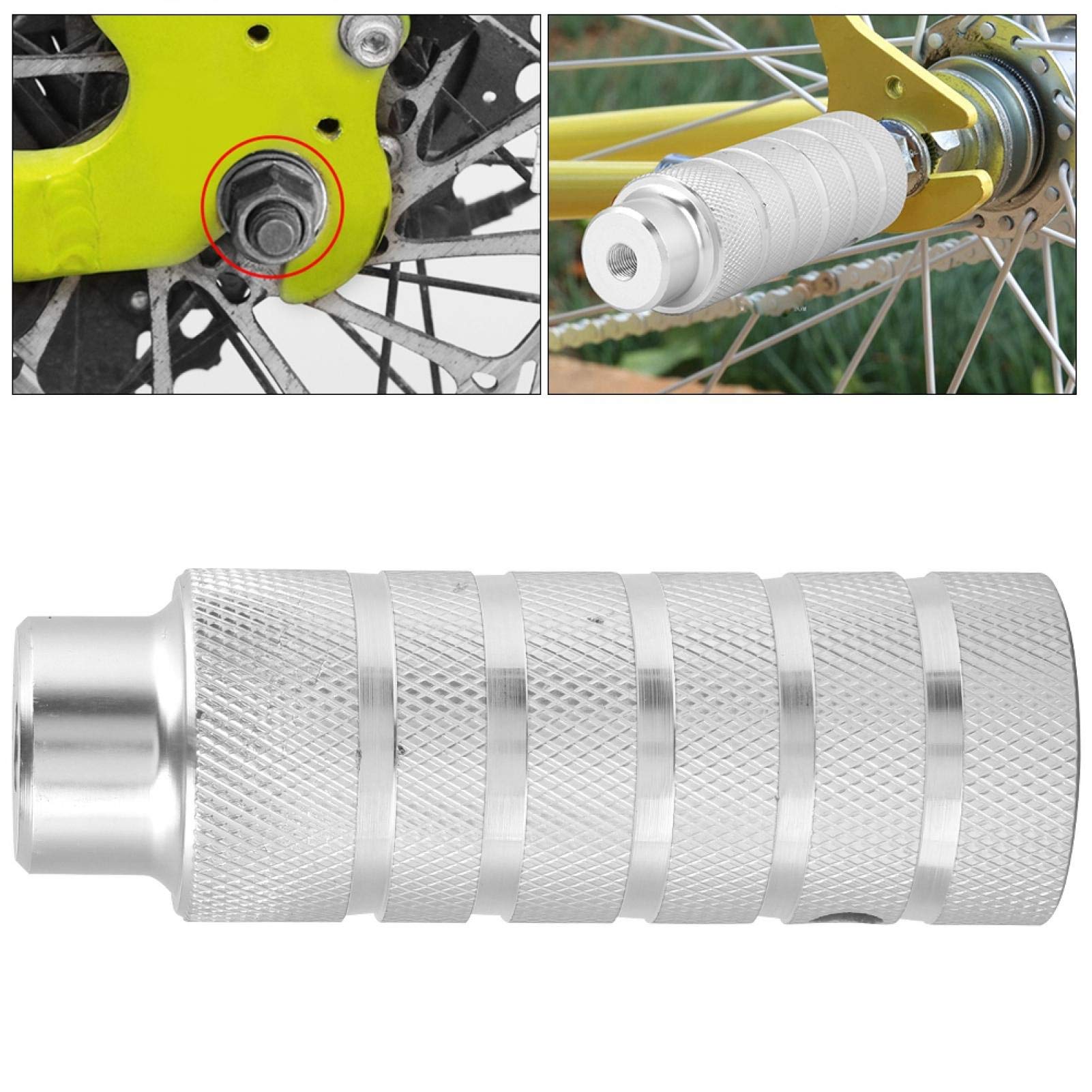 Pegs Repose Pieds Freestyle BMX Alu Diametre 38mm Argent Longueur 110mm