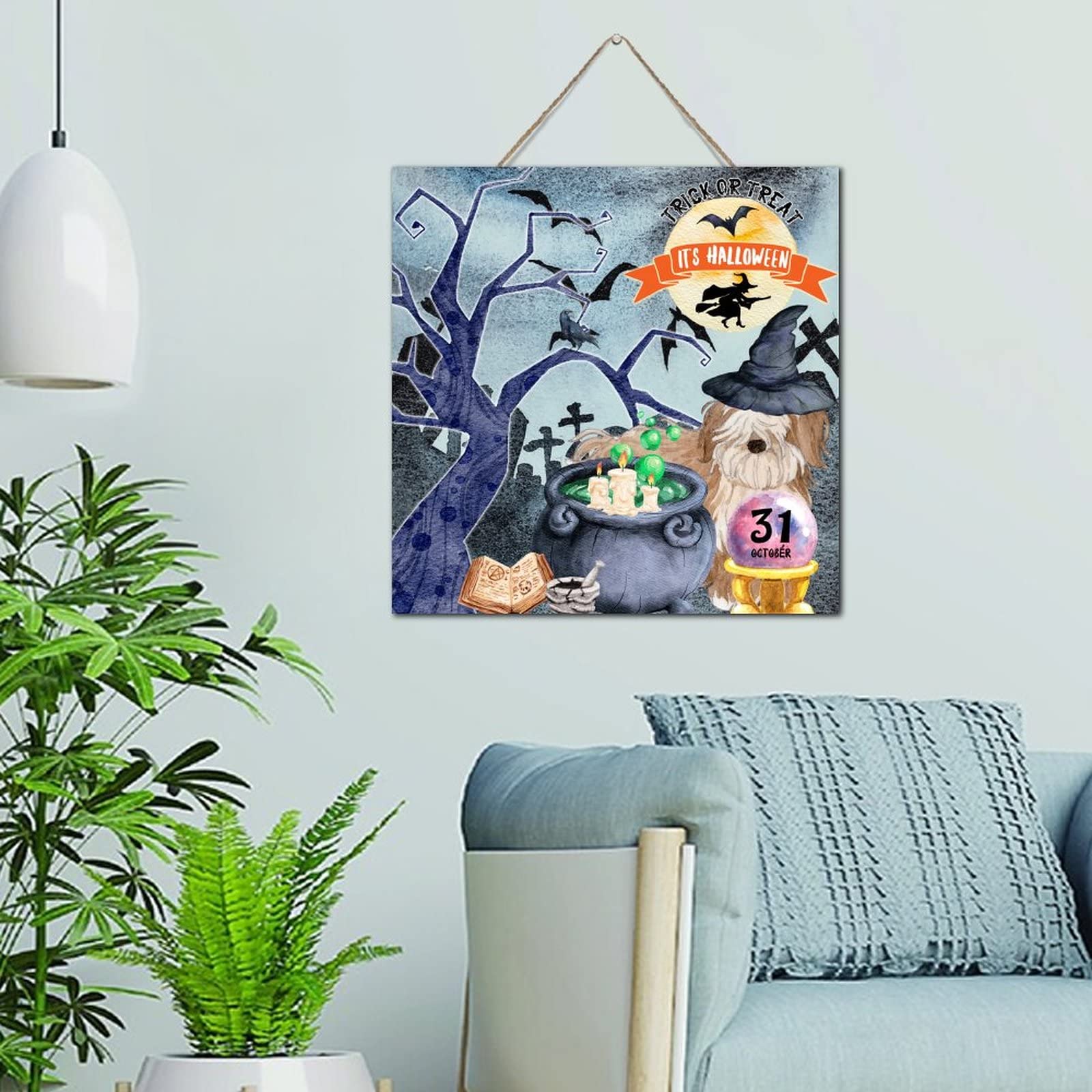 Décoration murale rétro d'Halloween Trick or Treat pour la famille