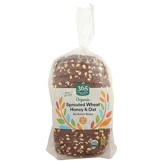 365 By Whole Foods Market, Organic Sprouted Honey Oat Sandwich Bread, 22 Ounce