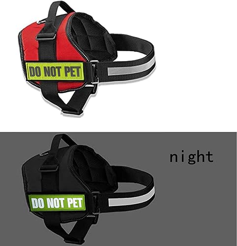 Miniatura 7 de JUJUPUPS Parches reflectantes para perro, paquete de 2 unidades, para perros de servicio, en entrenamiento, no etiquetas para parches de gancho y